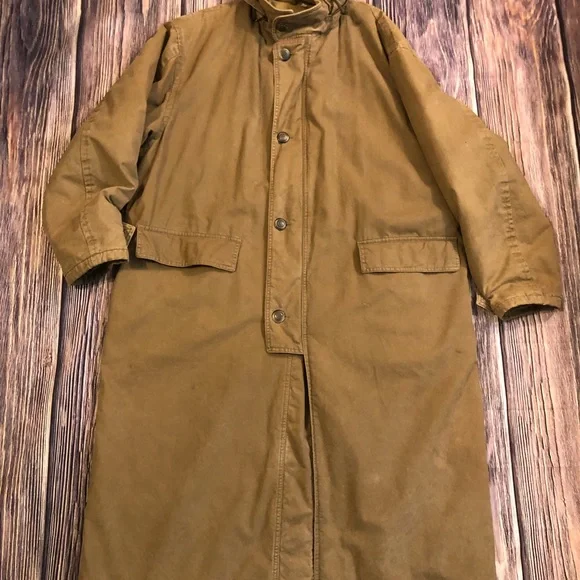 80’s ARMANI JEANS Coat Made in Italy Stoned Wash Brown But/Zip Lined Hood Sz 48